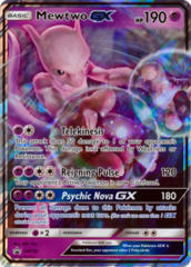 Mewtwo GX SM196 JUMBO OVERSIZE Promo - Detective Pikachu Mewtwo GX Case File